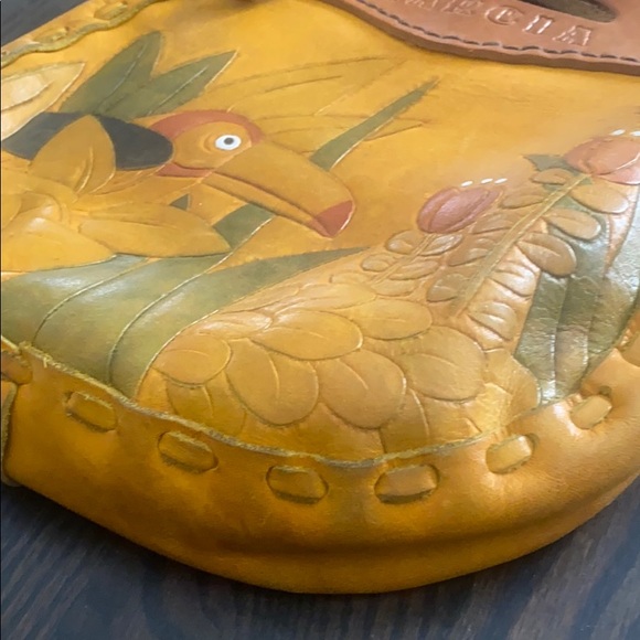 Vintage leather hand bag / cross body - Picture 3 of 6